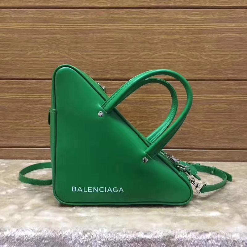 Balenciaga Bags 476975 Full leather small plain green